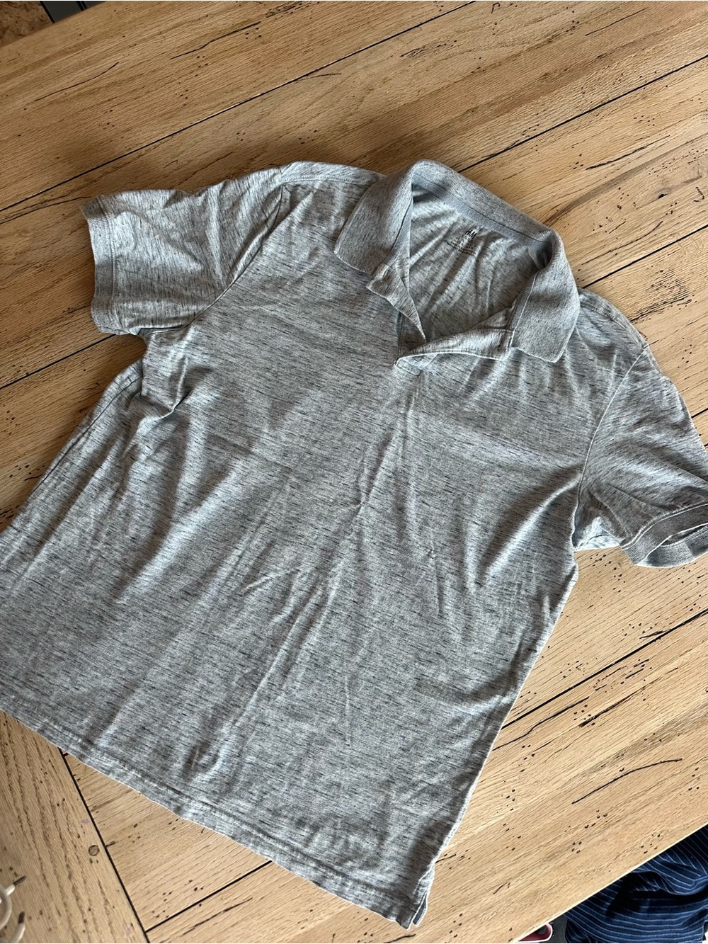 H&M Boys Heather Gray Short Sleeve Polo